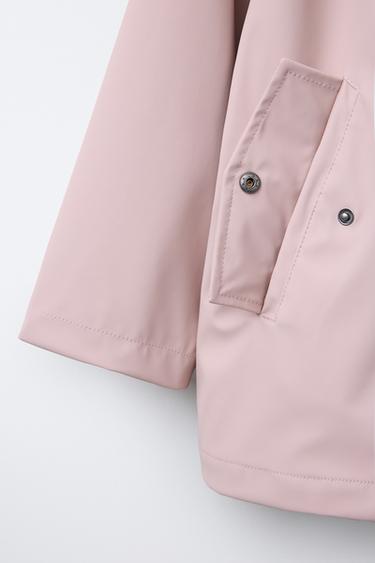 WATER-REPELLENT RUBBERISED RAINCOAT - Pale pink by Zara - Image 3