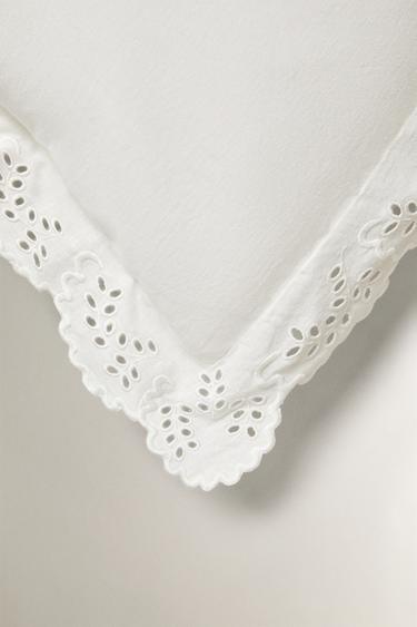 TAIE D’OREILLER BRODERIE FESTON - Blanc de Zara - Image 4