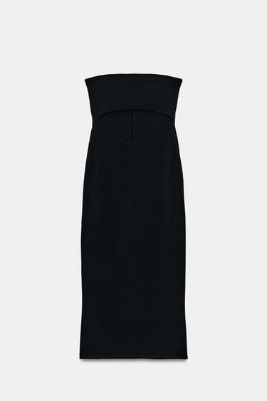 VESTIDO MIDI CUT OUT - Negro de Zara