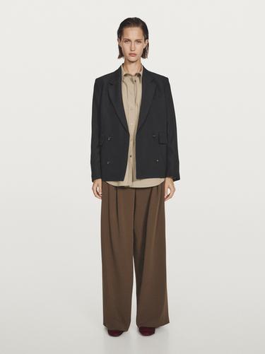 Chemisier fluide - Marron clair de Zara