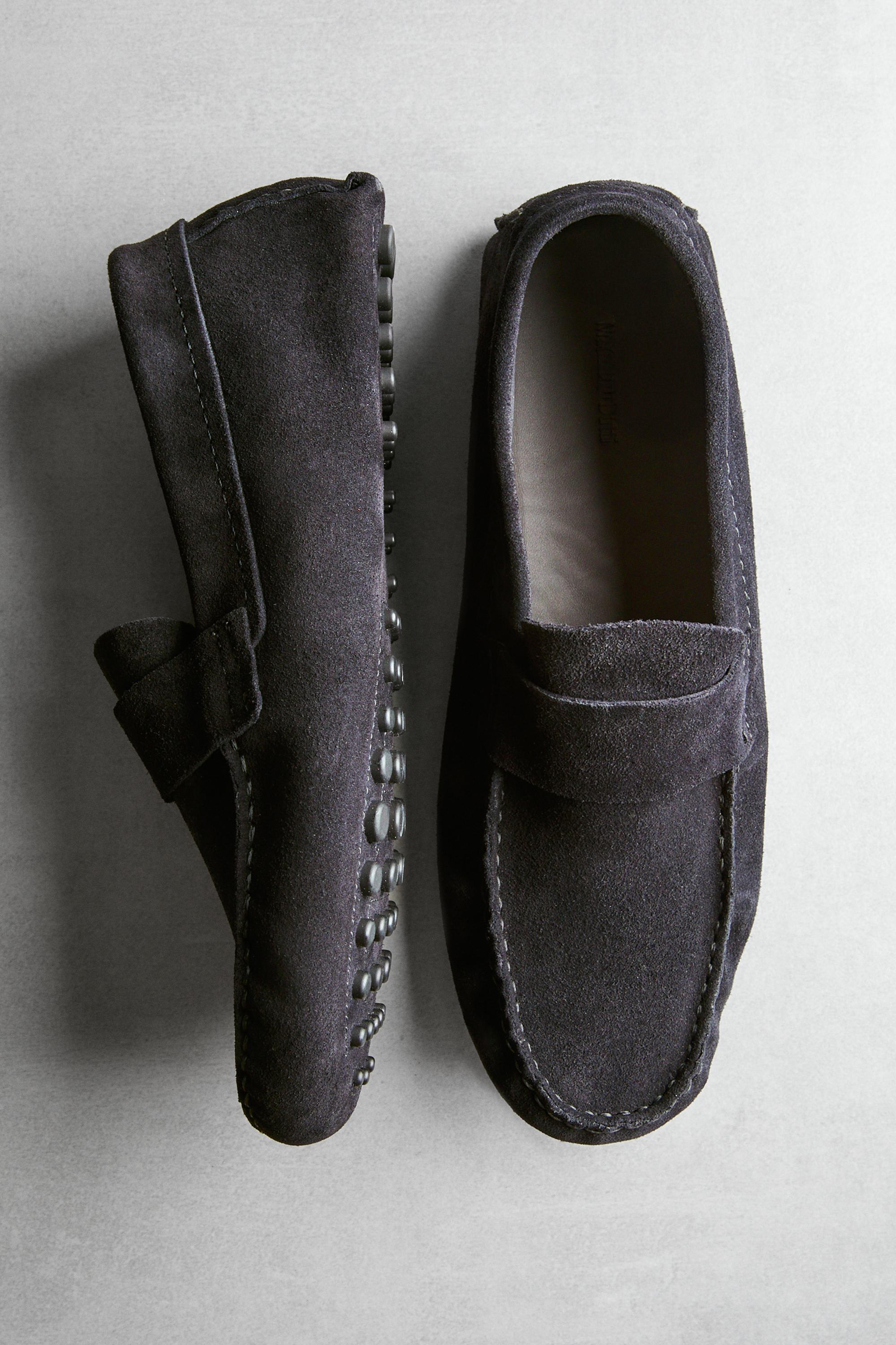 Soft leather ziowa  penny loafers — Navy Blue