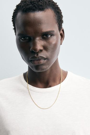 T-SHIRT WITH CONTRAST STITCHING - White by Zara - Image 5