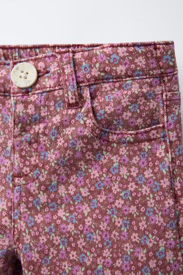 TWILL FLORAL CULOTTES - Raspberry by Zara - Image 2