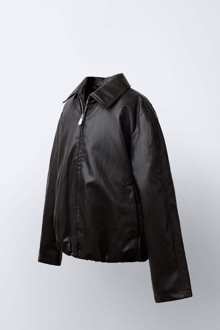 CAZADORA BOMBER EFECTO PIEL