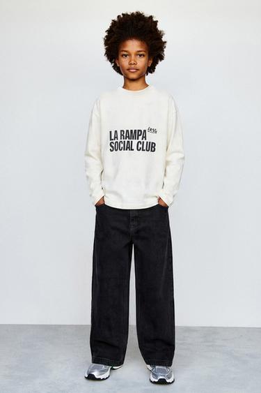 SLOGAN PRINT T-SHIRT - Light ecru by Zara