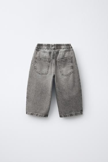 Zara 燈籠版牛仔褲 - 灰色