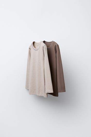 PAKO DY BLUZA OVERLOCK ME KONTRAST - Shumëngjyrëshe nga Zara - Imazh 0