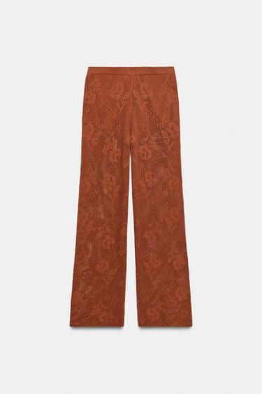 CUTWORK TROUSERS - Mocha by Zara