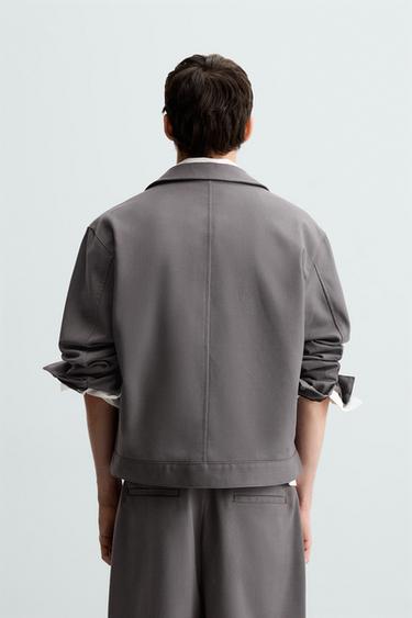 ZIP-UP OVERSHIRT - Grey by Zara