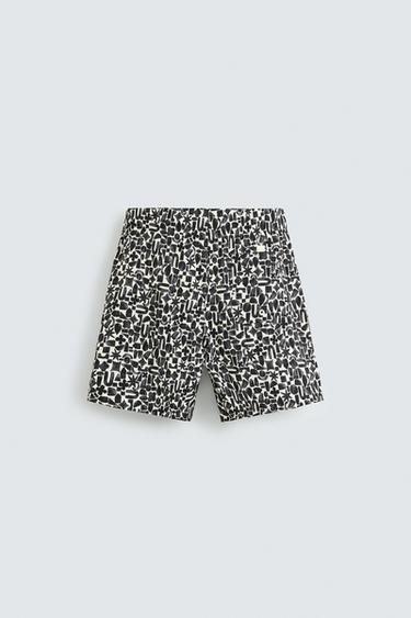 MAILLOT DE BAIN LONG À IMPRIMÉ GÉOMÉTRIQUE - Noir de Zara - Image 5