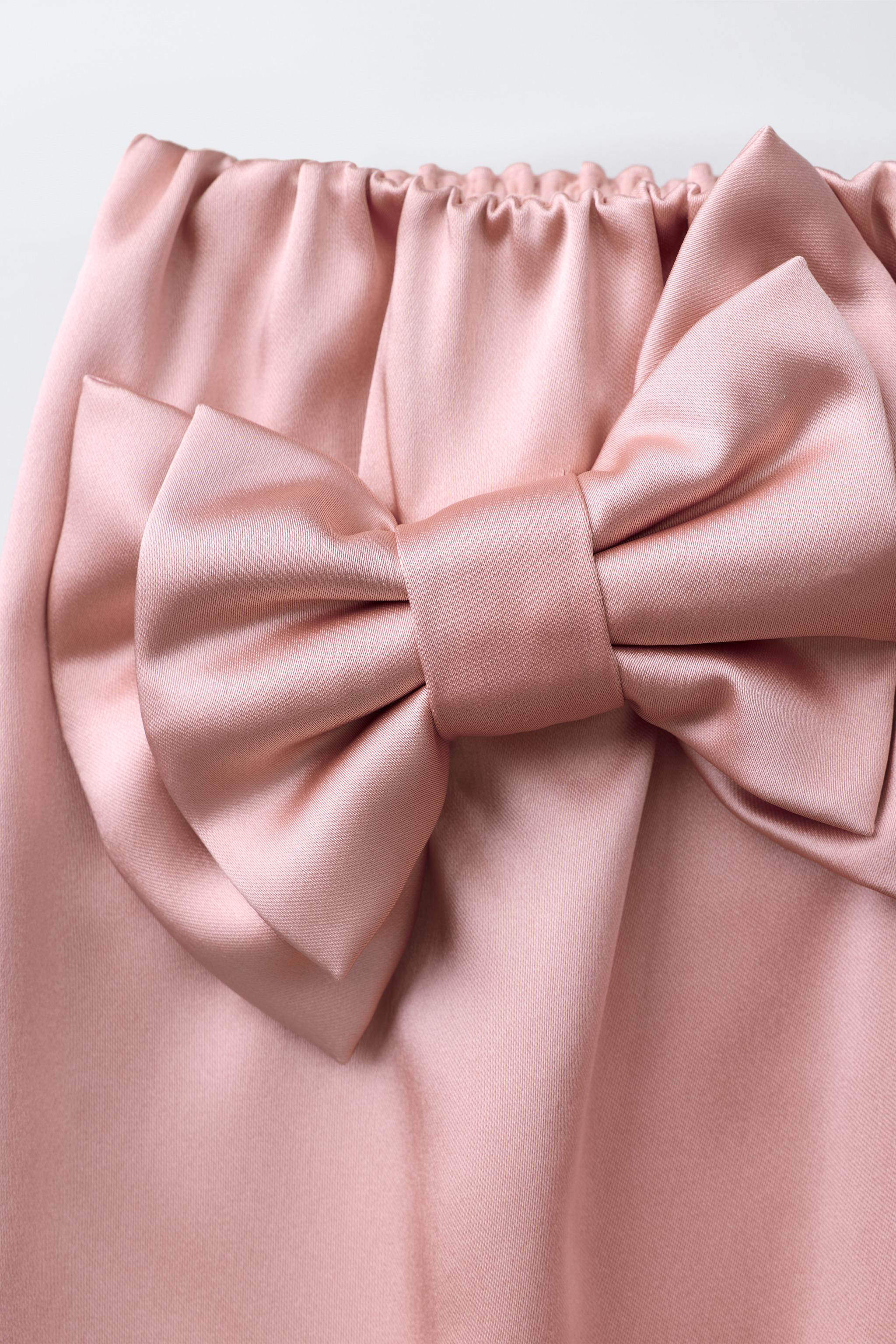 SATIN BOW SKORT