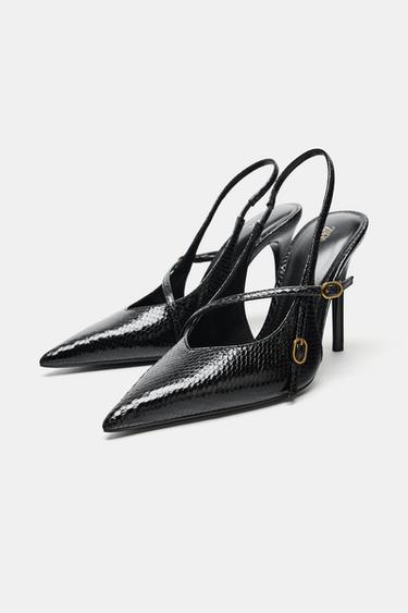 CHAUSSURES À TALONS AVEC BRIDES ET BOUCLES - Noir de Zara - Image 5