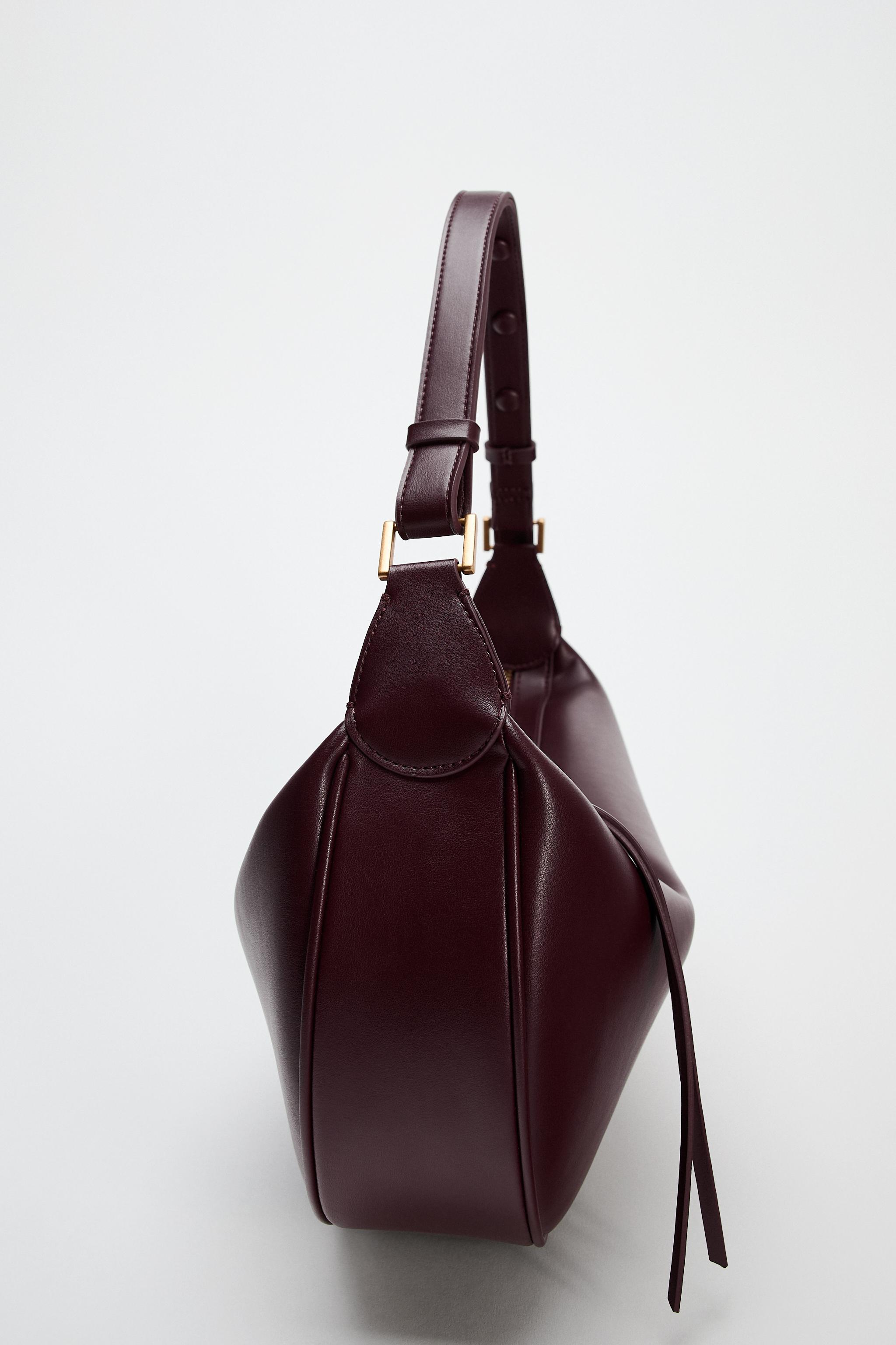 OVAL HANDBAG - Burgundy Red | ZARA United Kingdom