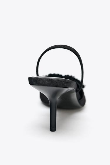 BOW SLINGBACK HEELS - Black by Zara - Image 5