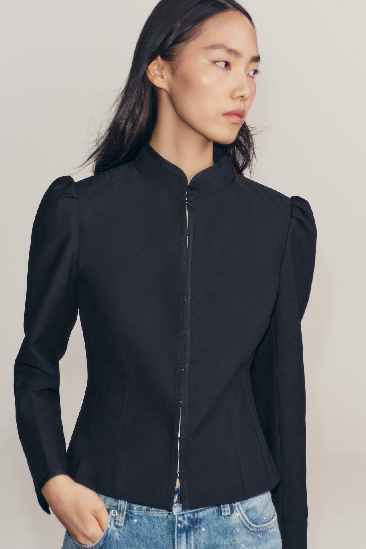 ZW COLLECTION JACQUARD JACKET — Black