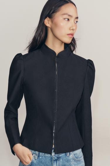ZW COLLECTION JACQUARD JACKET — Black 1