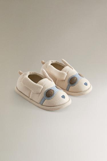 CHILDREN'S DOG SLIPPERS - Light beige by Zara - Image 1
