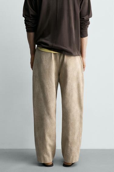 PANTALON CHINO RELAXED FIT JACQUARD - Marron clair de Zara - Image 2