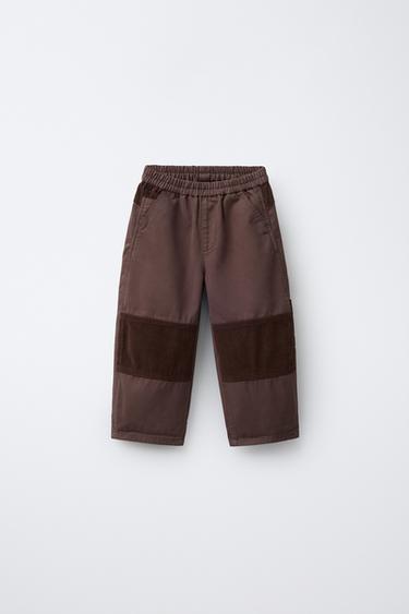 CONTRAST BALLOON TROUSERS - Brown by Zara