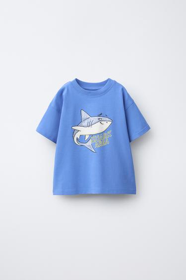 MAGLIETTA STAMPATA - Blu di Zara