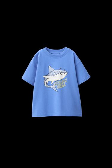 T-SHIRT MIT PRINT - Blau von Zara - Bild 0