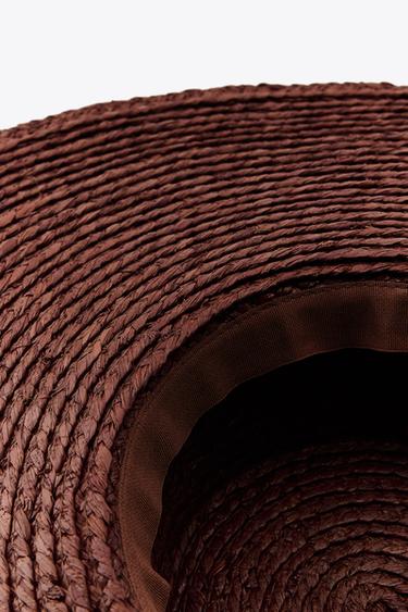 CAPELINE EN RAPHIA - Marron de Zara - Image 3