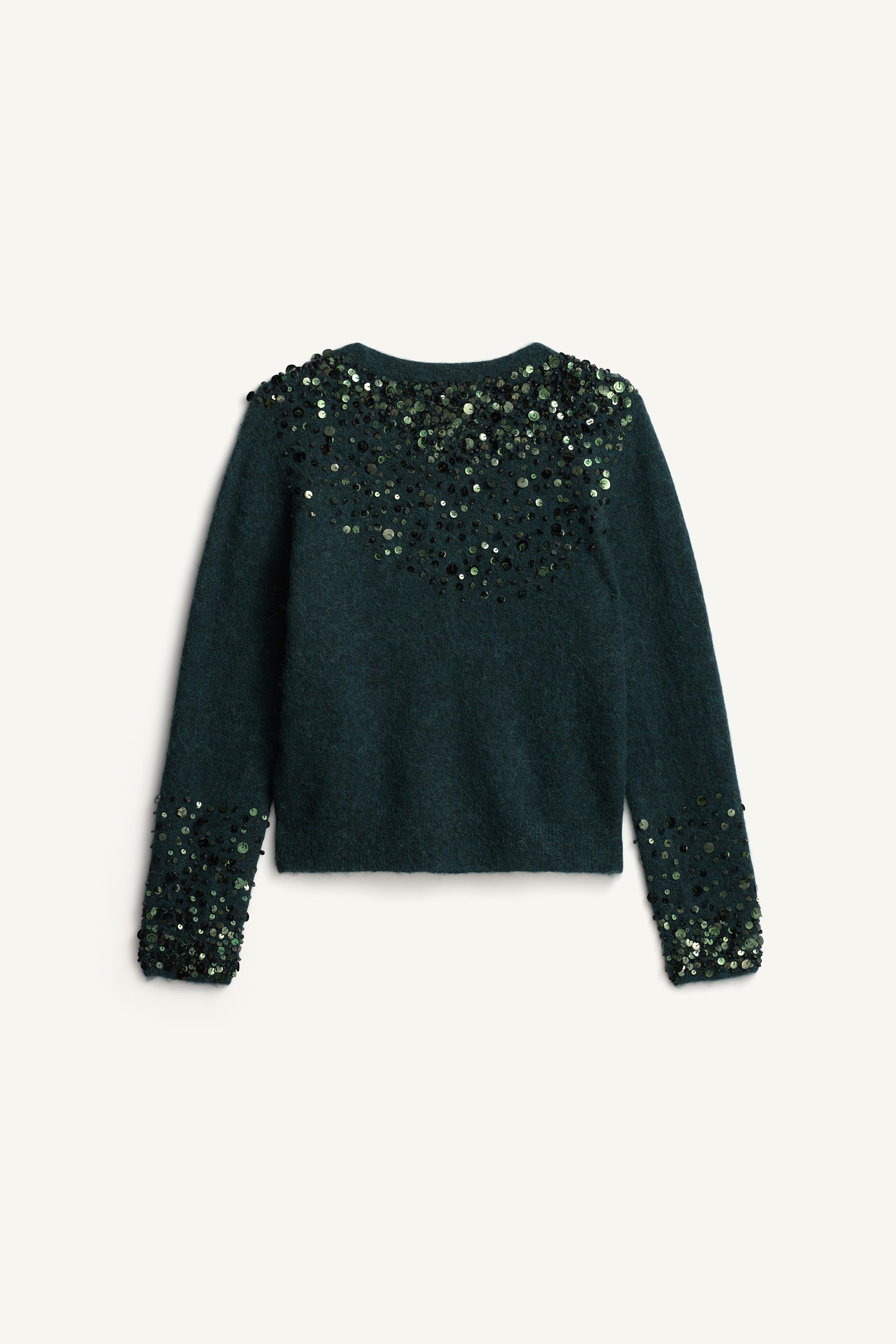 GILET AVEC LAINE ET ALPAGA SEQUINS ÉDITION LIMITÉE