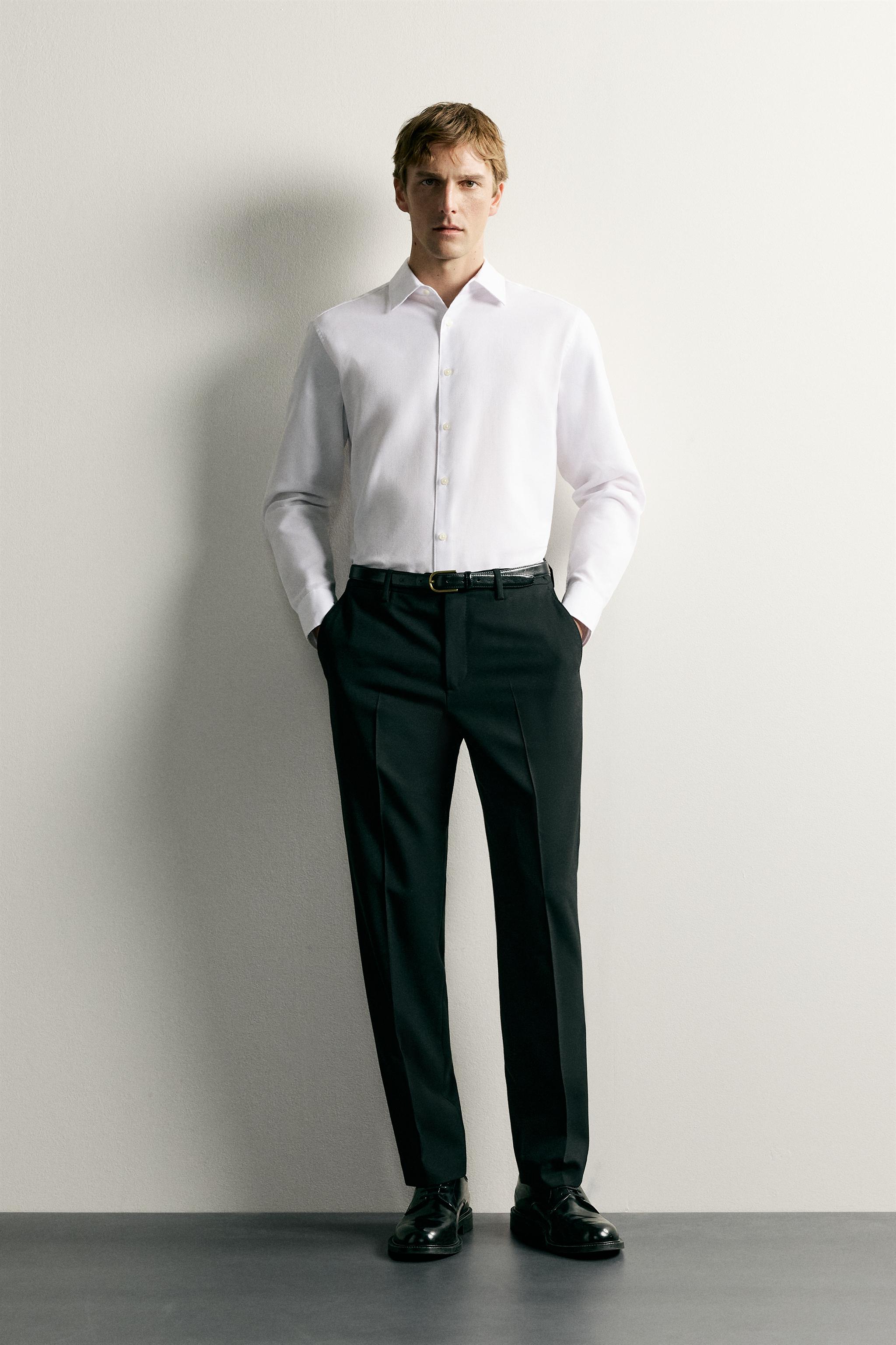 EASY CARE TEXTURED SHIRT — White