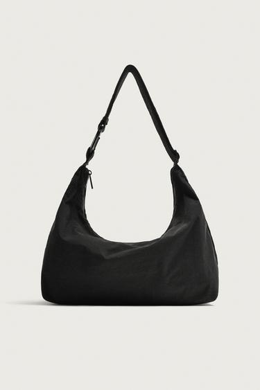 BOLSO HOMBRO NYLON - Negro de Zara
