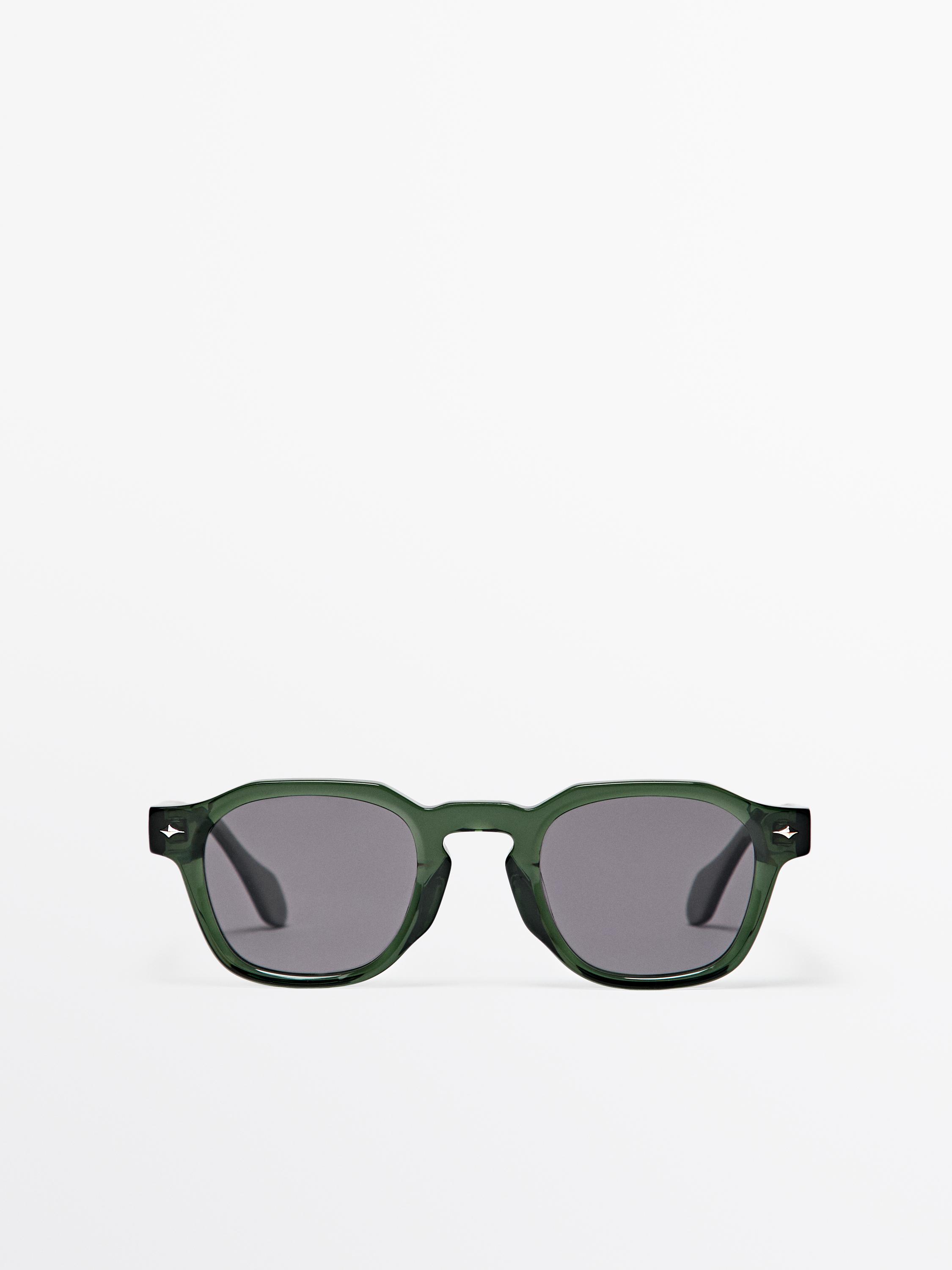 Geometric sunglasses — Green