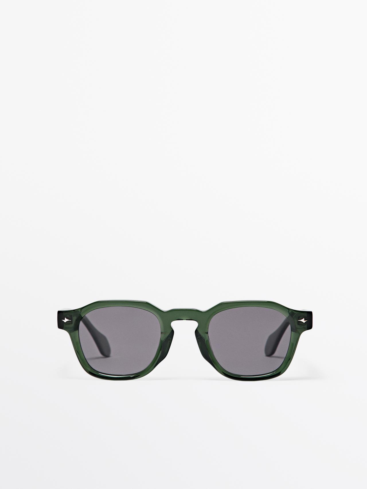 Geometric sunglasses — Green