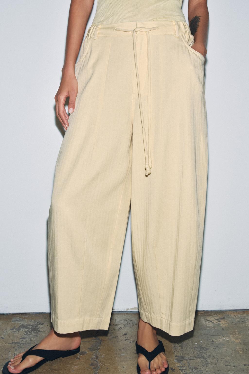 ZW COLLECTION HERRINGBONE TEXTURE PANTS - image 2