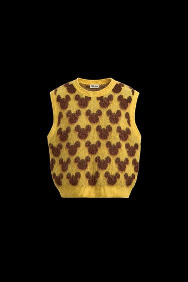 CHALECO PUNTO SILUETA MICKEY HARRY LAMBERT FOR ZARA X DISNEY - Amarillo de Zara