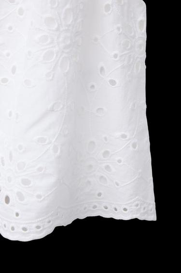 SCHIFFLI EMBROIDERY STRAPPY TOP - White by Zara