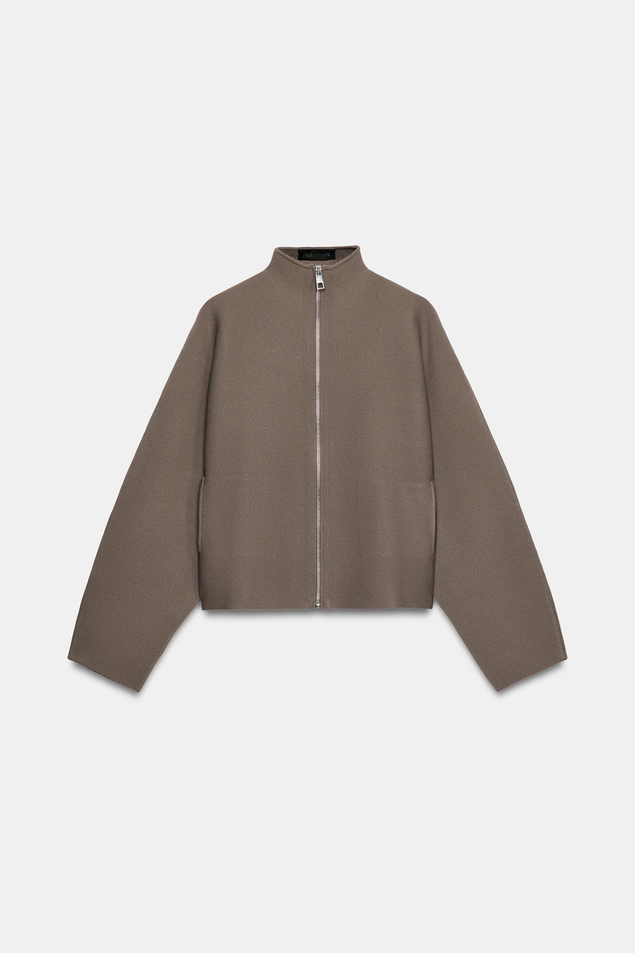 Zara GATHERED KNIT JACKET görsel 6