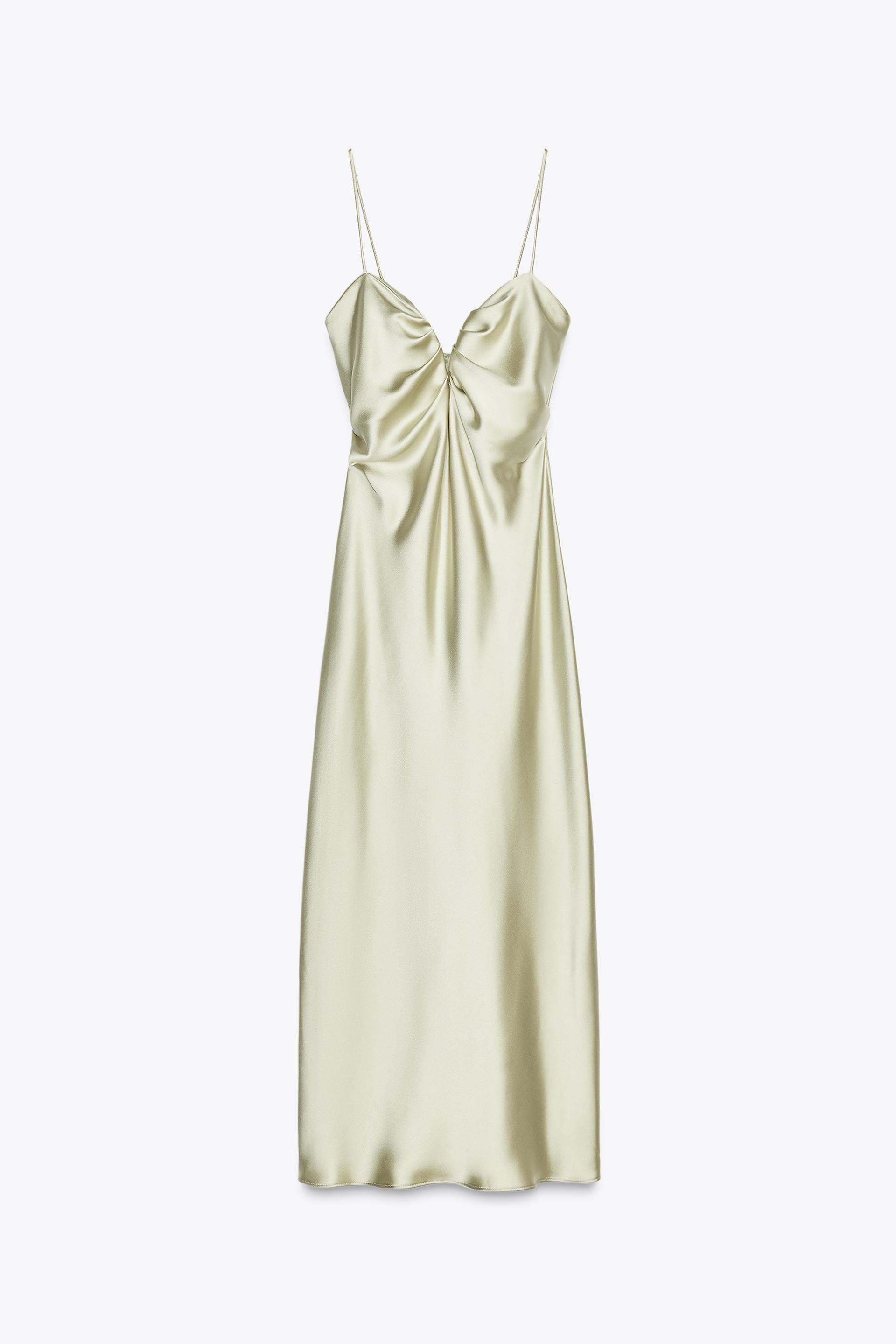 SATIN SWEETHEART MIDI DRESS