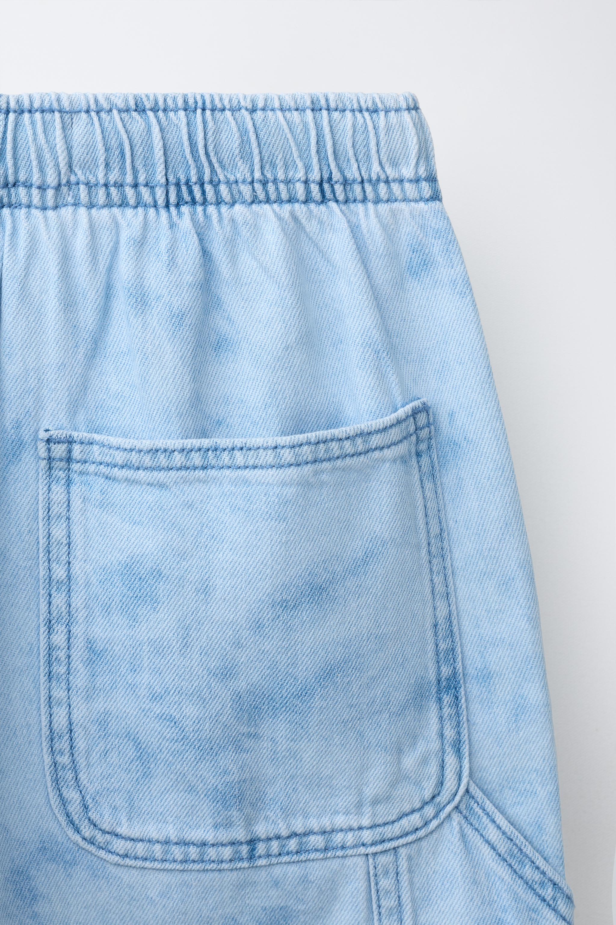 Детские шорты Zara TIE-DYE DENIM SHORTS — фото 4