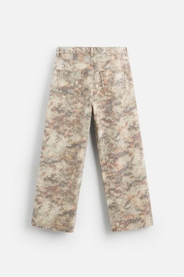 PANTALON À IMPRIMÉ CONTRASTÉ - brun de Zara - Image 6