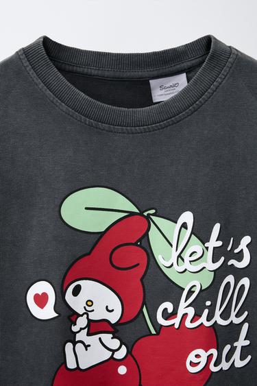 T-SHIRT EFFET DÉLAVÉ MY MELODY © SANRIO - Gris anthracite de Zara - Image 2