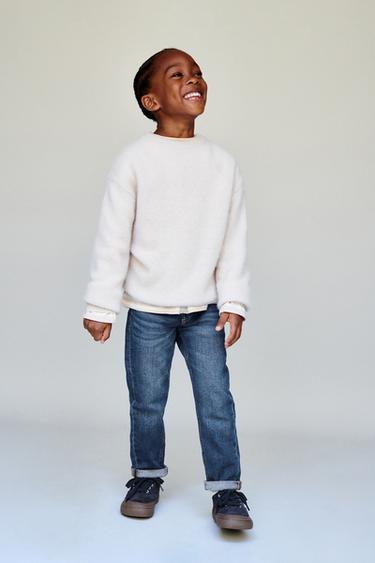 STRAIGHT FIT JEANS - Mid-blue by Zara