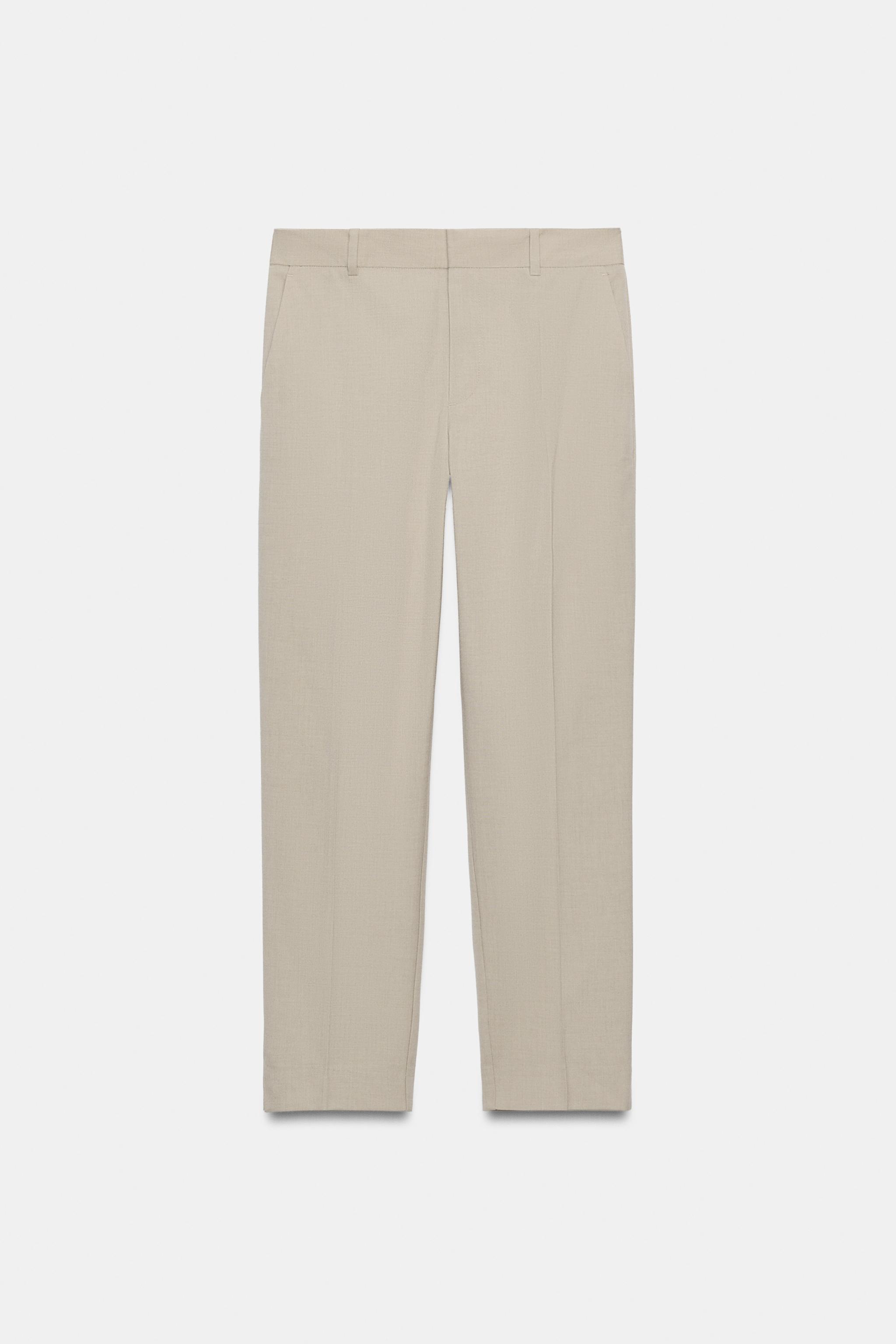Zara DÜŞÜK BEL CROP FIT PANTOLON görsel 5