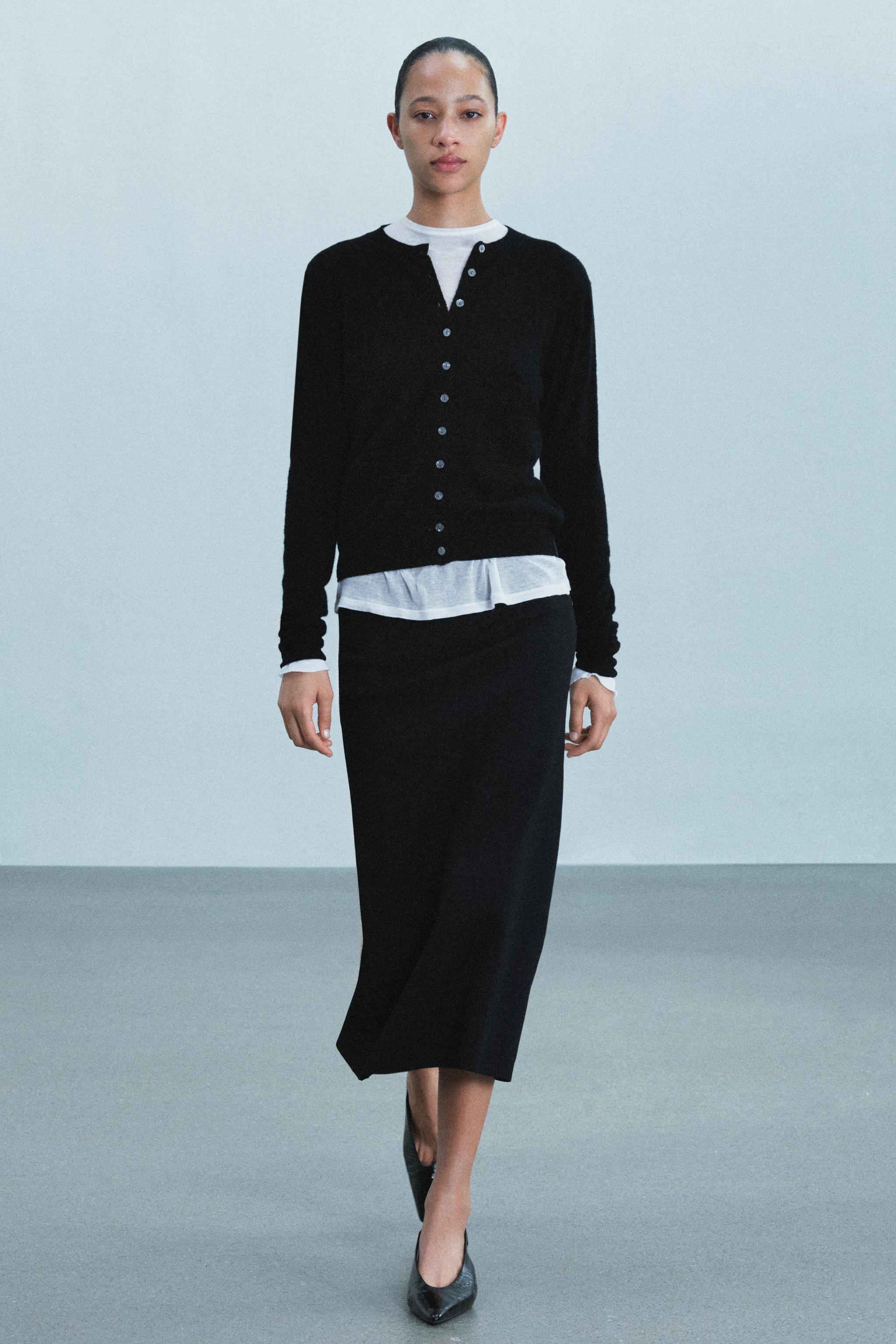 Zara 100% EXTRA-SOFT WOOL CARDIGAN