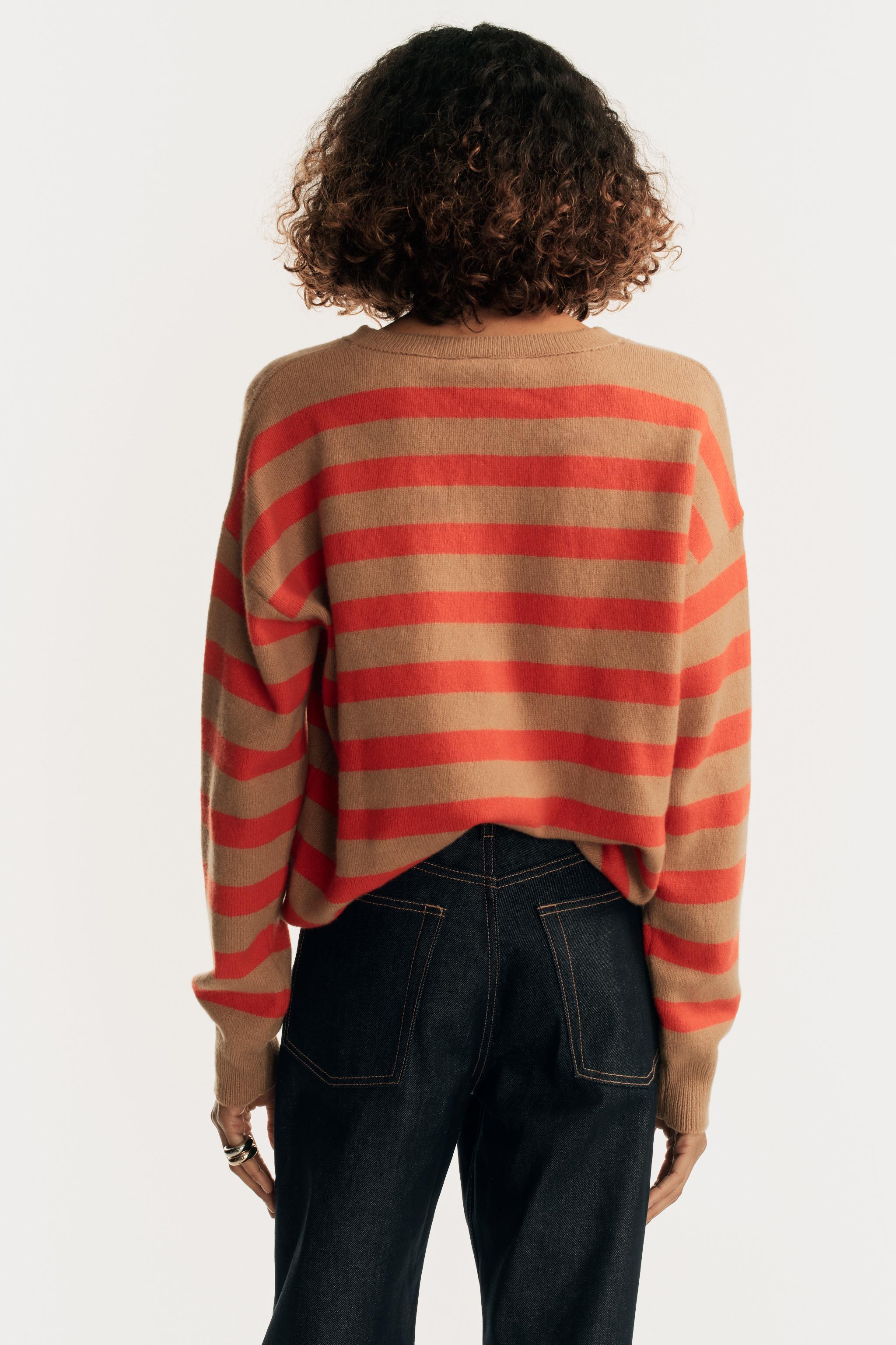 PULL RAYÉ EN LAINE ET CACHEMIRE