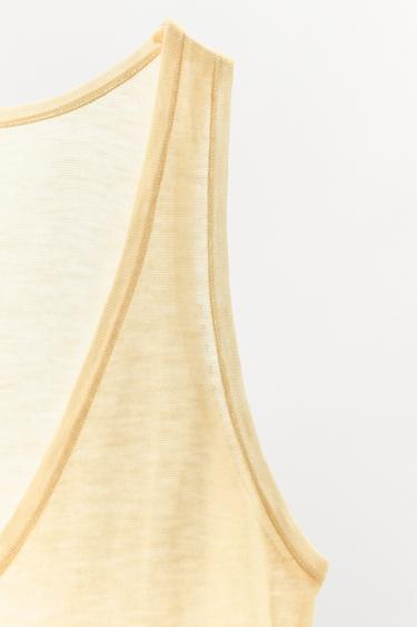 100% WOOL STRAPPY TOP - Yellow by Zara - Image 6