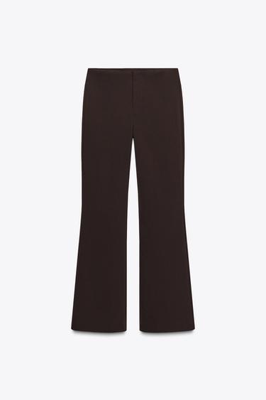 FLARE TROUSERS - Dark brown by Zara - Image 0