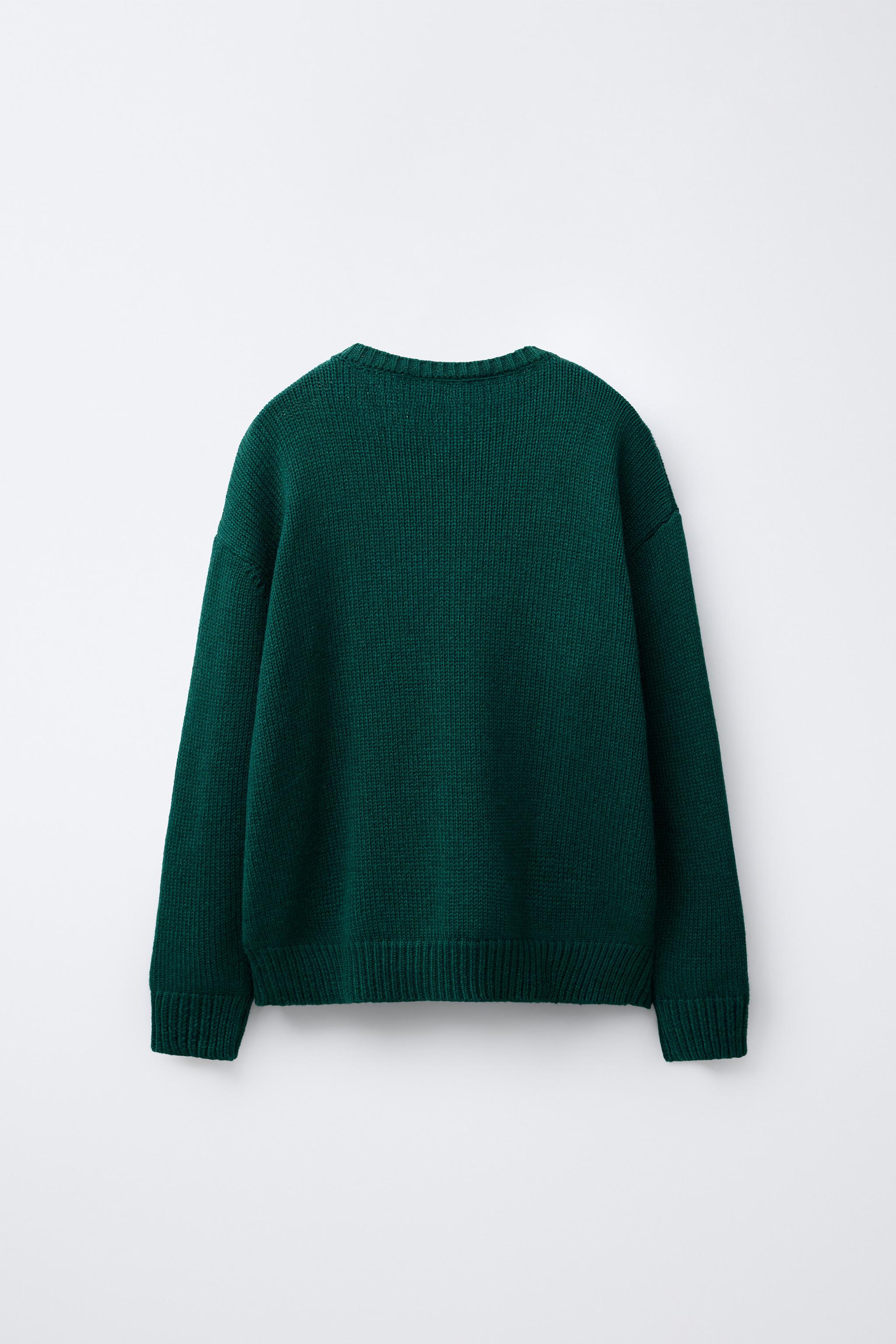 EMBROIDERED BUNNY WOOL KNIT JUMPER