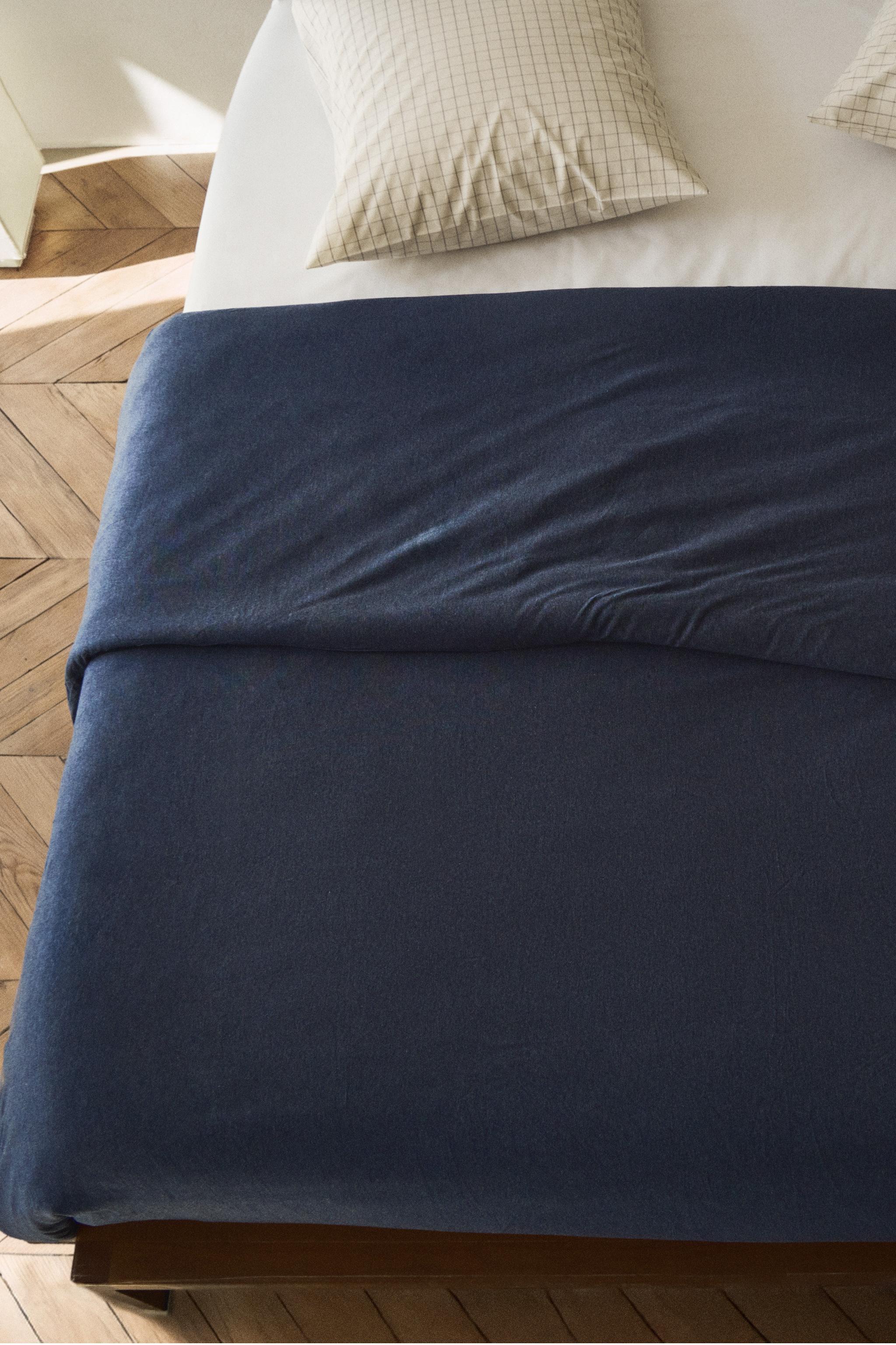 COTTON JERSEY DUVET COVER — Blue