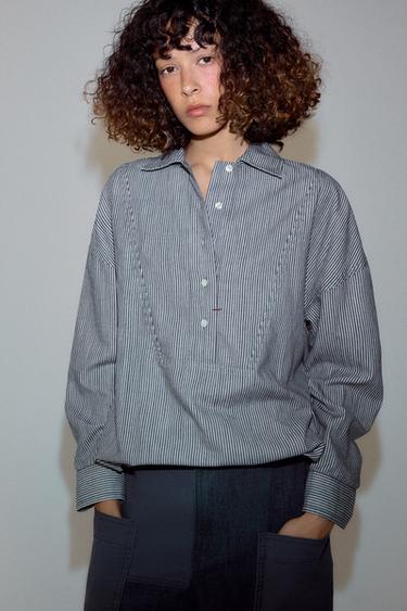 CAMISA RAYAS ZW COLLECTION - rayas de Zara