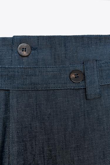PANTALON À JAMBES LARGES ZW COLLECTION - Bleu de Zara - Image 5