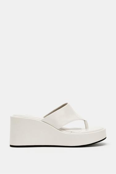 SANDÁLIA DE SALTO ANABELA - branco da Zara - Imagem 0